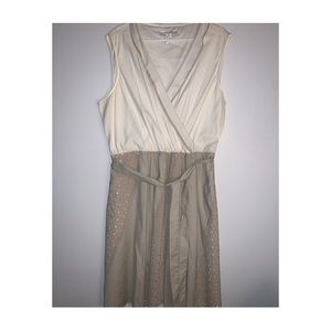 Max&Cleo White and Cream Midi Dress